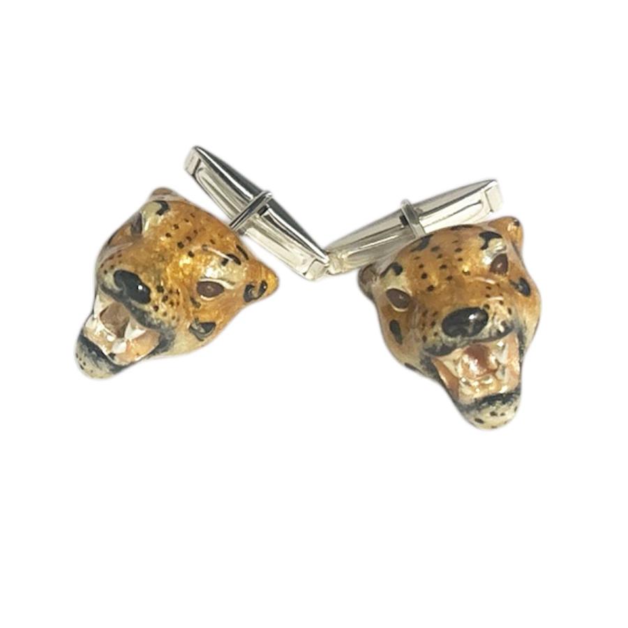 【SATURNO Italy】豹・カフス【カフリンクス・カフスボタン】 カフス カフスボタン SATURNO Italy 豹 : 鎌倉カフス工房 - 通販