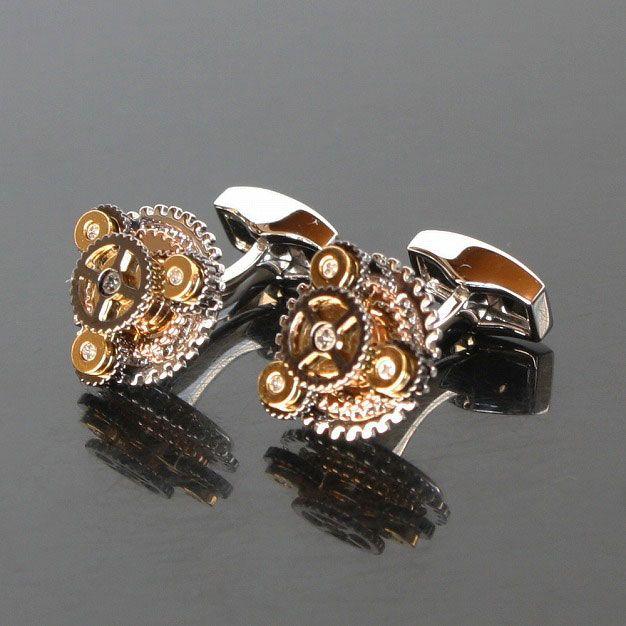 カフス タテオシアン・シルバーギアRotondoカフスボタン（カフリンクス