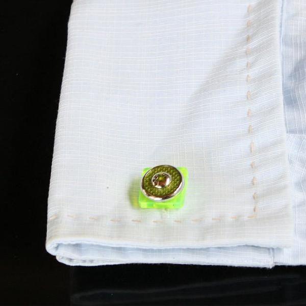 カフス カフスボタン トンプソン グリーンスクエアー : 鎌倉カフス工房