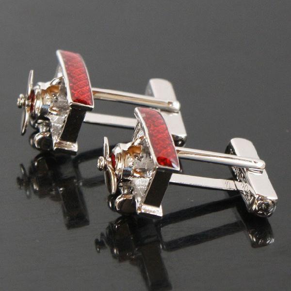 カフス カフスボタン トンプソン・レッド飛行機 : 鎌倉カフス工房