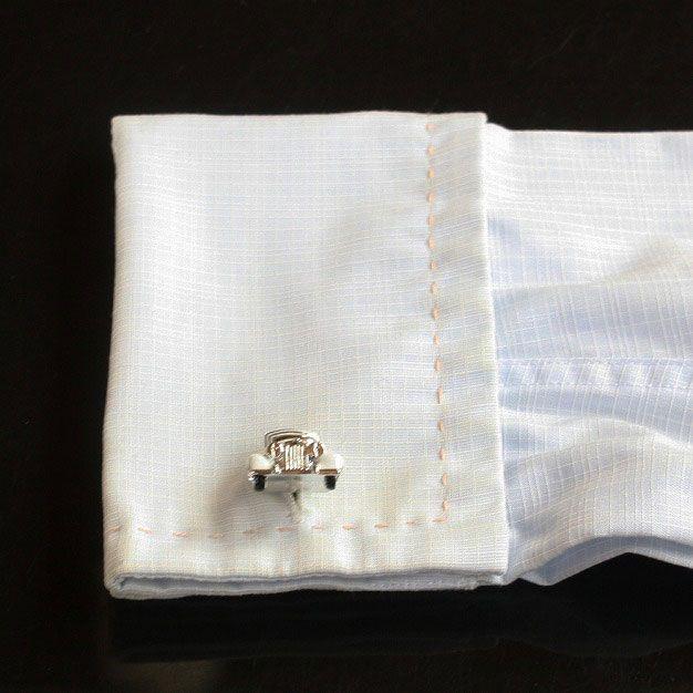 カフス トンプソン・ホワイトビンテージカーカフスボタン