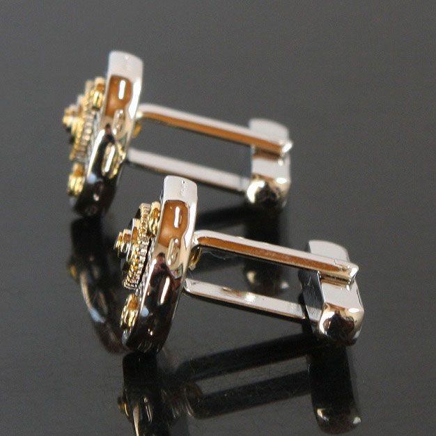 カフス トンプソン・ホワイトビンテージカーカフスボタン