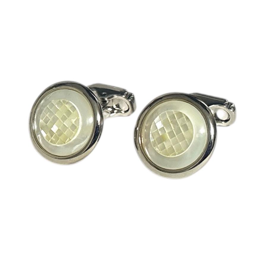 トンプソン・MOPラウンドチェックカフス トンプソン・MOPラウンドチェックカフスボタン（カフリンクス） : 鎌倉