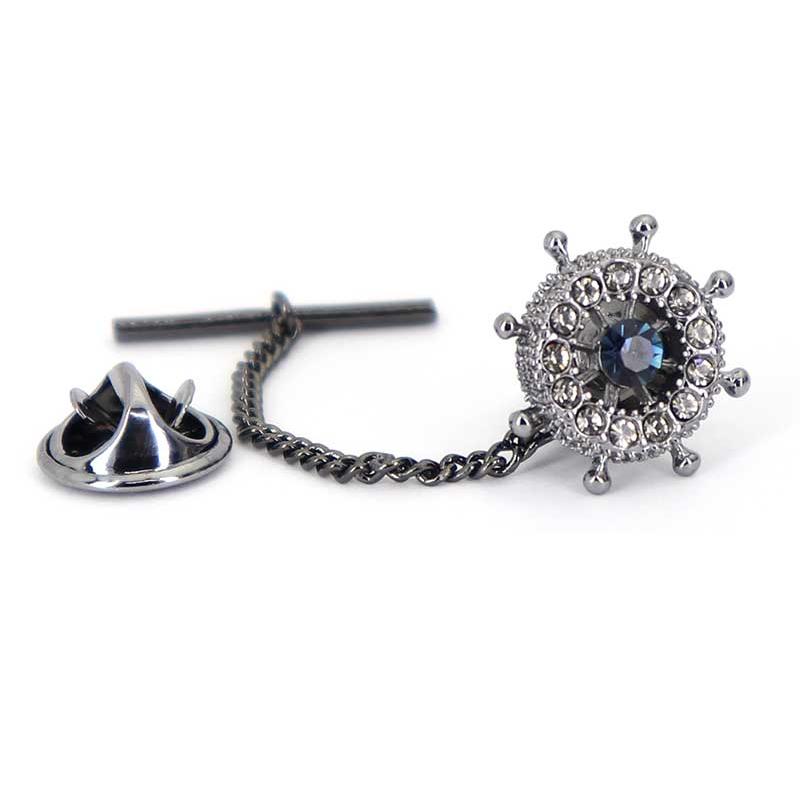 □きらきら舵 タイタック＆ ラペルピン 2way仕様 【 黒色