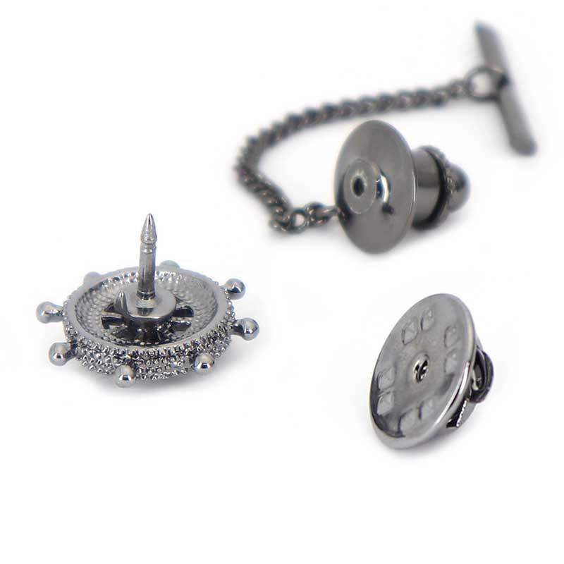 □きらきら舵 タイタック＆ ラペルピン 2way仕様 【 黒色