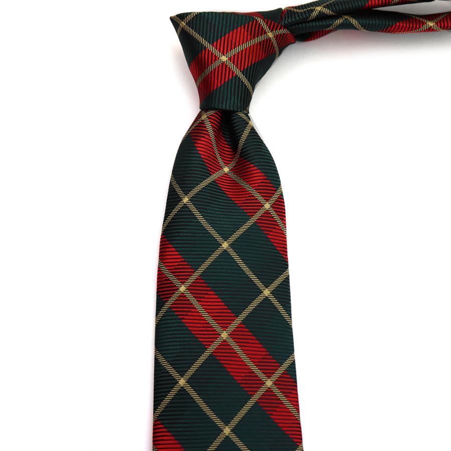 クリスマスカラー チェック柄 ネクタイ クリスマス イベント パーティ