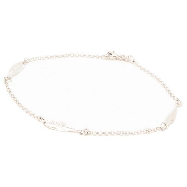 アンクレット フェザー羽根チェーン 男性用 シルバー925 ロジウム