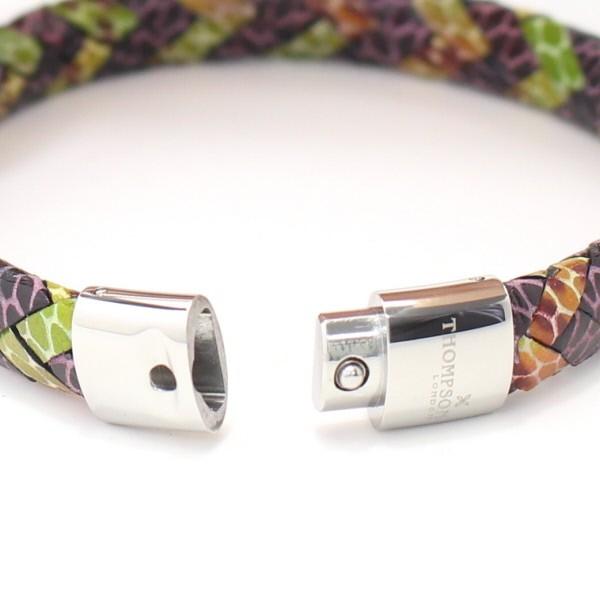 Thompson London イタリアンレザー パープル グリーンミックスのブレスレット メンズ スーツ プレゼント カフスマニア Bgmt13 カフス タイピン カフスマニア 通販 Yahoo ショッピング