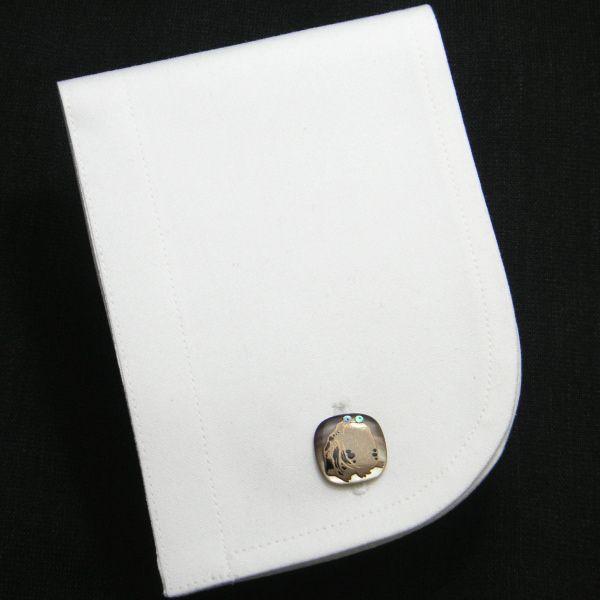受注生産品 カフス カフスボタン Mt Artigiano 伊藤若冲カエル おたまじゃくし 蒔絵 メンズ ブランド プレゼント カフスマニアの画像