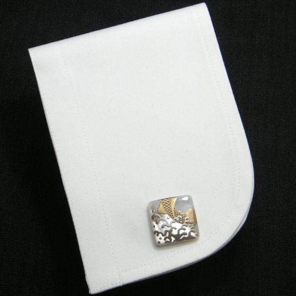 受注生産品 カフス カフスマニア Mt Artigiano 鯉 滝登り 蒔絵 メンズ ブランド プレゼント カフスマニアの画像