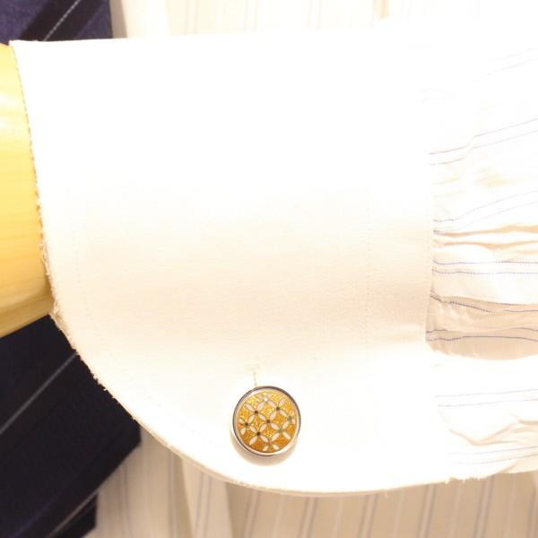 受注生産品 カフス カフスボタン Mt Artigiano 金色に輝く七宝 蒔絵 メンズ ブランド プレゼント カフスマニアの画像