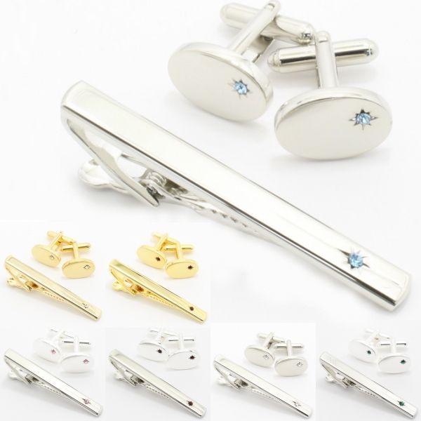 艶やかオーバルと一粒ストーン シルバー エメラルド カフスセット メンズ プレゼント カフスマニア