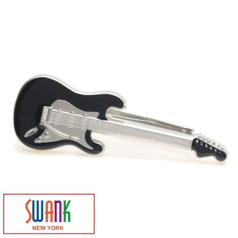 SWANK ブラック エレキギター 音楽好きさんに カフス カフスボタン タイピン ネクタイピン セット_7