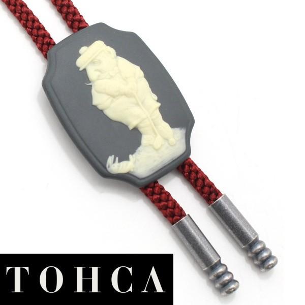 爆安プライス 取寄品 ループタイ ポーラータイ 陶華 Tohca 八角形 ゴルフ 紳士 グレー カメオ ブランド メンズ カフスマニア プレゼント 手数料安い Www Muslimaidusa Org