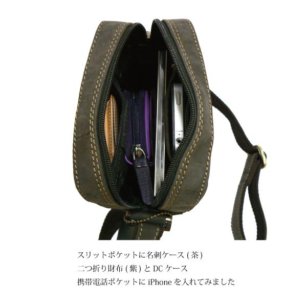 レザー スモール ショルダー バッグ   16049 DREW-S / 本革 牛革 レザー 斜め掛け ミニ コンパクト VISCONTI　 |  | 07