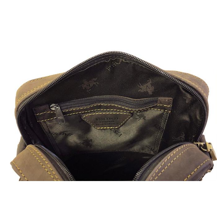 レザー ミディアム ショルダー バッグ   16050 DREW-M / 本革 牛革 レザー ファスナー ジップトップ 斜め掛け VISCONTI |  | 04