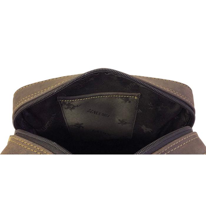 レザー ミディアム ショルダー バッグ   16050 DREW-M / 本革 牛革 レザー ファスナー ジップトップ 斜め掛け VISCONTI |  | 05