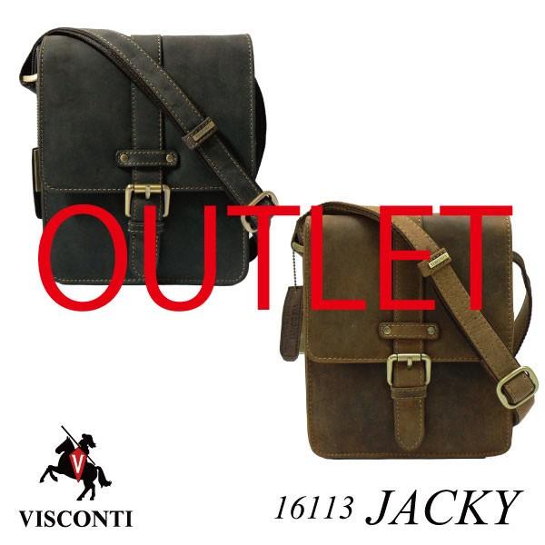 アウトレット B品 訳あり 返品交換不可 / JACKY 16113 VISCONTI 本革 ショルダー バッグ | 