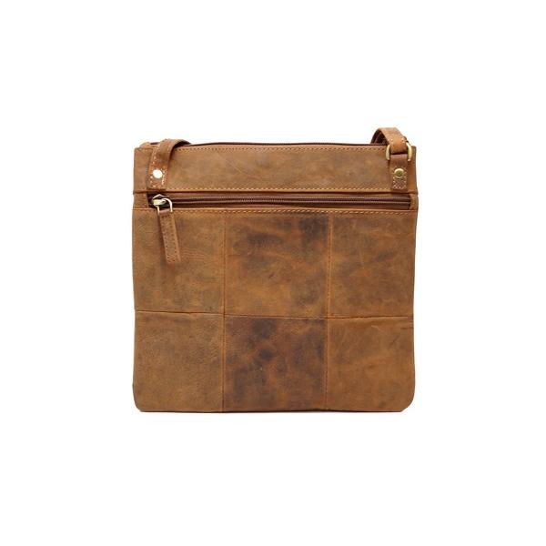 本革 スクエア型 ミニ ショルダーバッグ   18608 ブラウン / ポシェット 斜め掛け レザー オイルレザー VISCONTI |  | 02