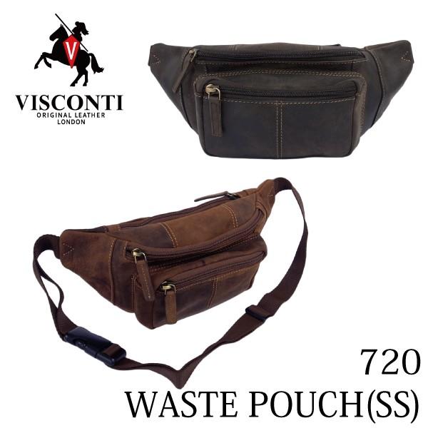本革 ウエスト ポーチ SS   720 / ボディバッグ レザー VISCONTI | 