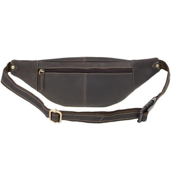 本革 ウエストポーチ S   721 クロワッサン型 ブラウン / ウエストバッグ ボディバッグ オイルレザー VISCONTI |  | 06