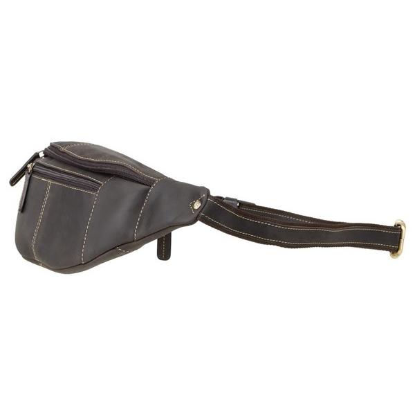 本革 ウエストポーチ S   721 クロワッサン型 ブラウン / ウエストバッグ ボディバッグ オイルレザー VISCONTI |  | 07