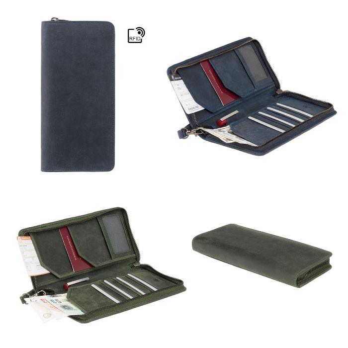 本革 トラベル ウォレット   728 Wing / 旅行 パスポート 通帳 カード レザー オイルレザー VISCONTI |  | 07