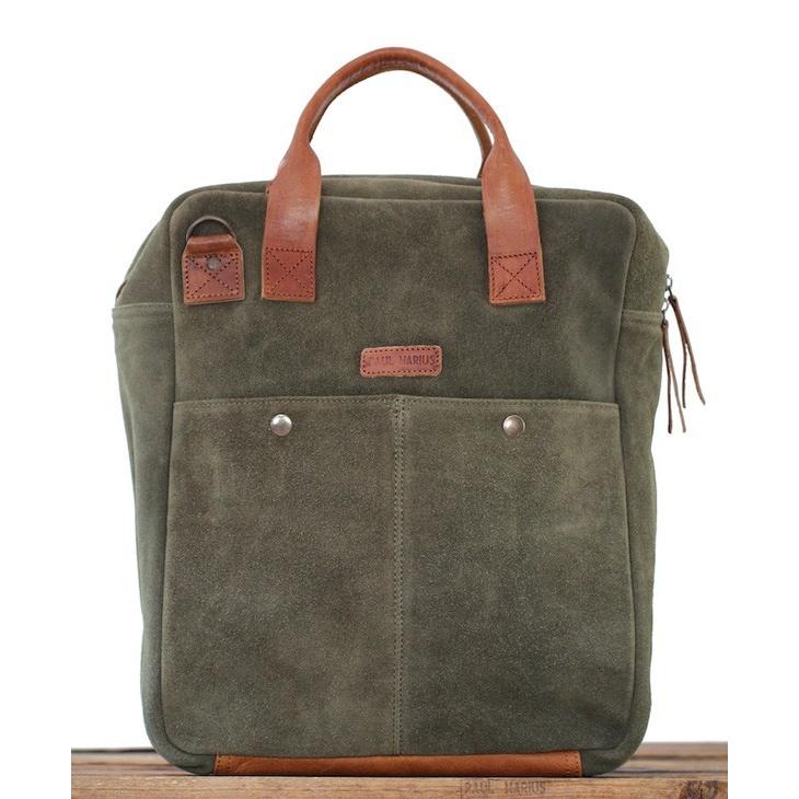 SALE　ヌバックレザー PCバッグ ショルダーバッグ CAB-PC36 オリーブグリーン / PAUL MARIUS ポール・マリウス 本革 A4 ノート パソコン ビジネス カーキ |  | 01