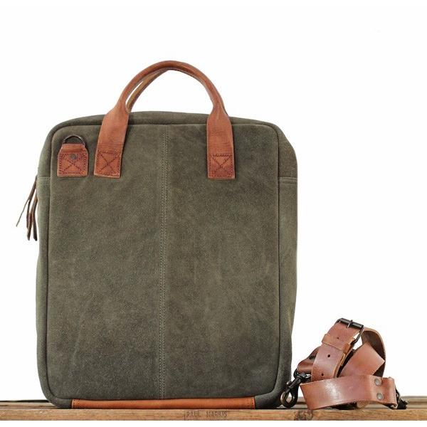 SALE　ヌバックレザー PCバッグ ショルダーバッグ CAB-PC36 オリーブグリーン / PAUL MARIUS ポール・マリウス 本革 A4 ノート パソコン ビジネス カーキ |  | 02
