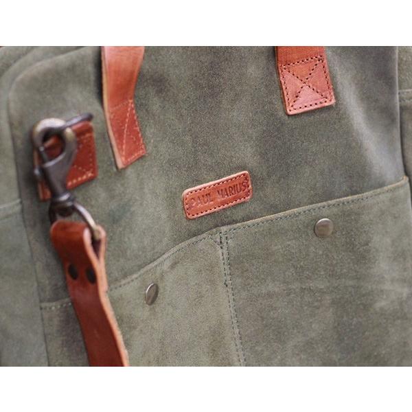 SALE　ヌバックレザー PCバッグ ショルダーバッグ CAB-PC36 オリーブグリーン / PAUL MARIUS ポール・マリウス 本革 A4 ノート パソコン ビジネス カーキ |  | 07