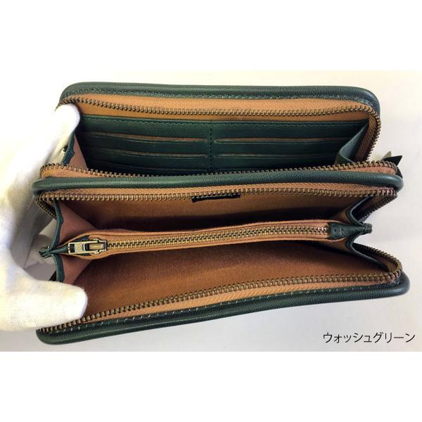 SALE / 本革 ラウンドジップ ロングウォレット COM-20 5色 コーラル