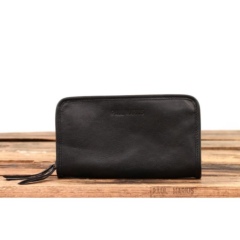 SALE ラウンドジップ ロングウォレット　COM-20 ブラック / PAUL MARIUS ポール・マリウス 本革 ナチュラル |  | 01