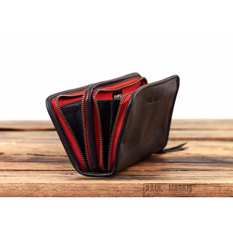 SALE ラウンドジップ ロングウォレット　COM-20 ブラック / PAUL MARIUS ポール・マリウス 本革 ナチュラル |  | 02