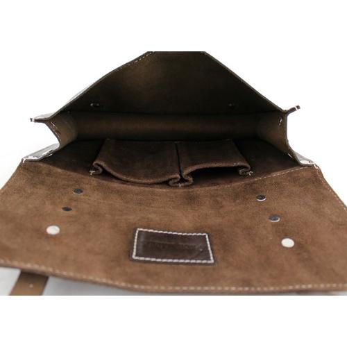 SALE レザー ツールバッグ 薄型 ショルダーバッグ ENV-30 ダーク ブラウン / 本革 PAUL MARIUS ナチュラル 斜め掛け |  | 04