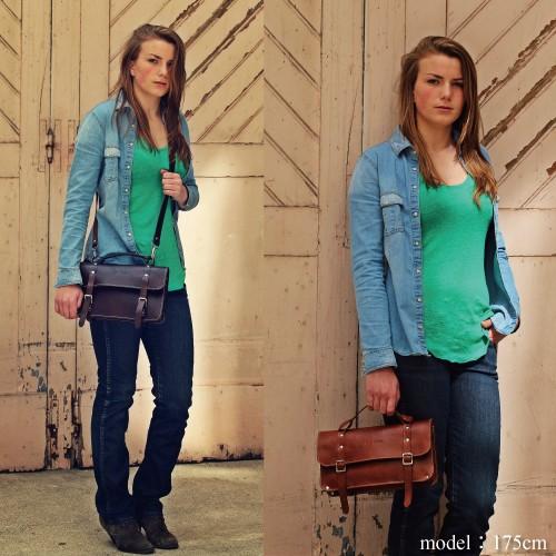 SALE レザー ツールバッグ 薄型 ショルダーバッグ ENV-30 ダーク ブラウン / 本革 PAUL MARIUS ナチュラル 斜め掛け |  | 05