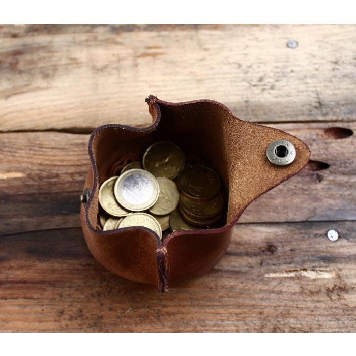 SALE　本革 小袋 コインケース   ESC-7-SIL グリーン アーモンド / PAUL MARIUS ポール・マリウス レザー  財布 スナップボタン 小銭入れ 緑【メール便可】 |  | 01