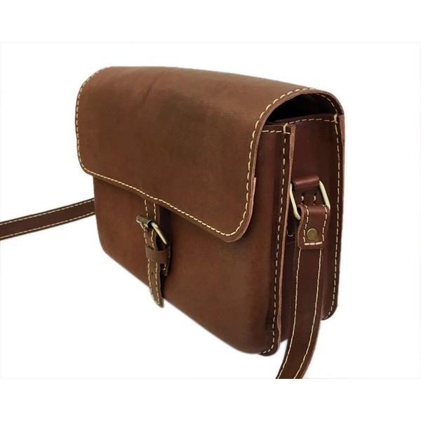 SALE / マグネット 開閉 ナチュラル レザー ショルダーバッグ KL-VER