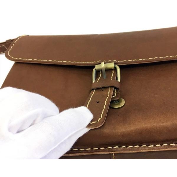 SALE / マグネット 開閉 ナチュラル レザー ショルダーバッグ KL-VER