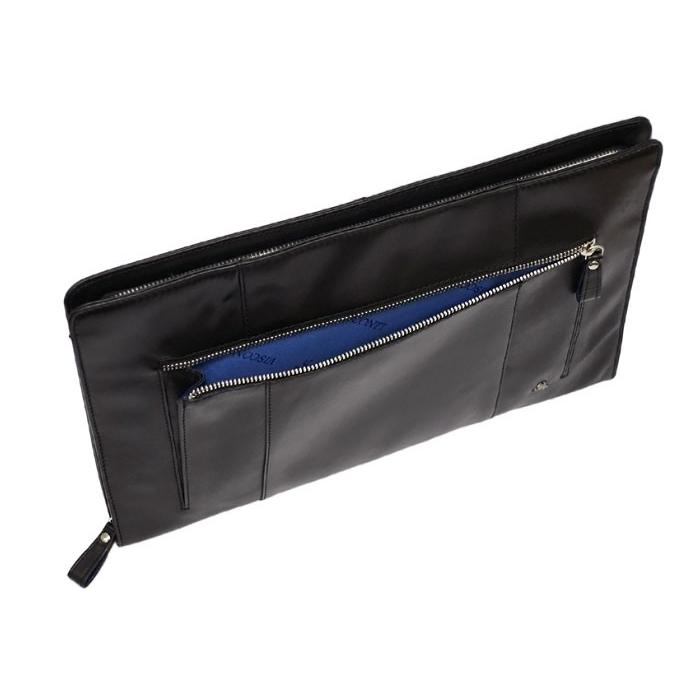 SALE 本革 クラッチ バッグ   ML26 HANZ ブラック / セカンドバッグ 薄型 スリム VISCONTI |  | 02