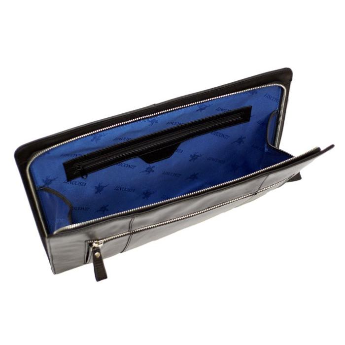 SALE 本革 クラッチ バッグ   ML26 HANZ ブラック / セカンドバッグ 薄型 スリム VISCONTI |  | 03