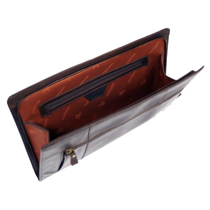 SALE 本革 クラッチ バッグ   ML26 HANZ タン / セカンドバッグ 薄型 スリム VISCONTI |  | 09