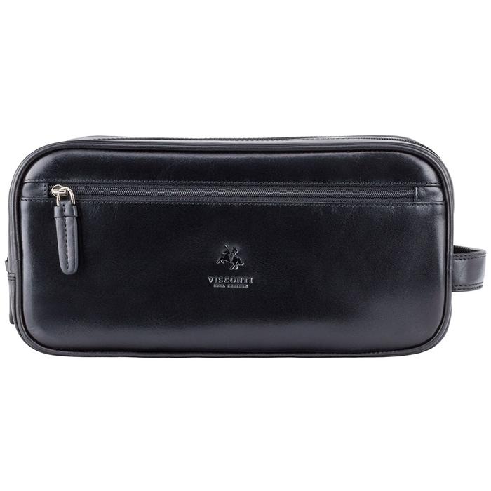 SALE マルチ ポーチ セカンドバッグ   MZ100 ブラック ブラウン / 本革 ガラスレザー レザー 旅行 メンズ VISCONTI 黒 茶 |  | 02