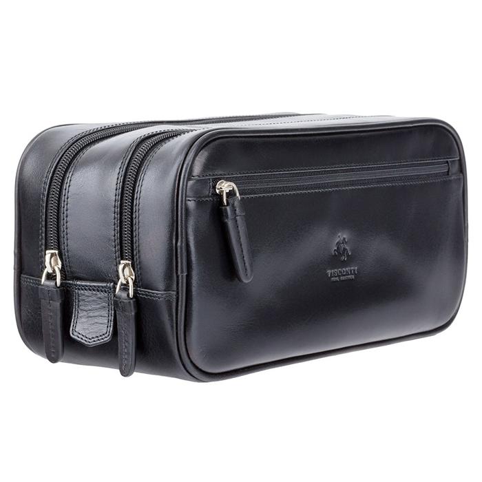 SALE マルチ ポーチ セカンドバッグ   MZ100 ブラック ブラウン / 本革 ガラスレザー レザー 旅行 メンズ VISCONTI 黒 茶 |  | 04