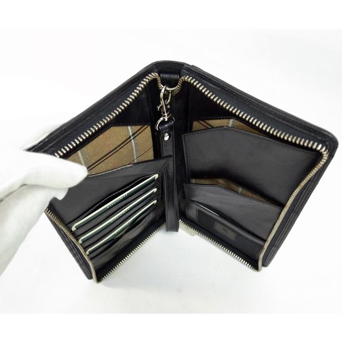 SALE / MZ101  トラベルウォレット / ブラック 黒 ブラウン 茶 / 財布 長財布 / 本革 ガラスレザー / メンズ / VISCONTI |  | 04