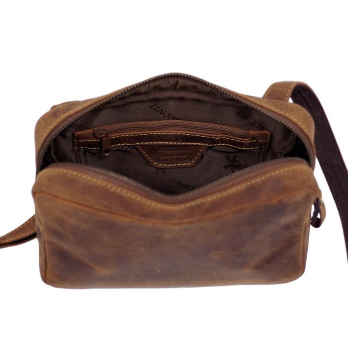 S5　ジップトップ　横長ミニショルダーバッグ　/ ジップトップ/ショルダーバッグ/本革/オイルレザー/VISCONTI/ |  | 08