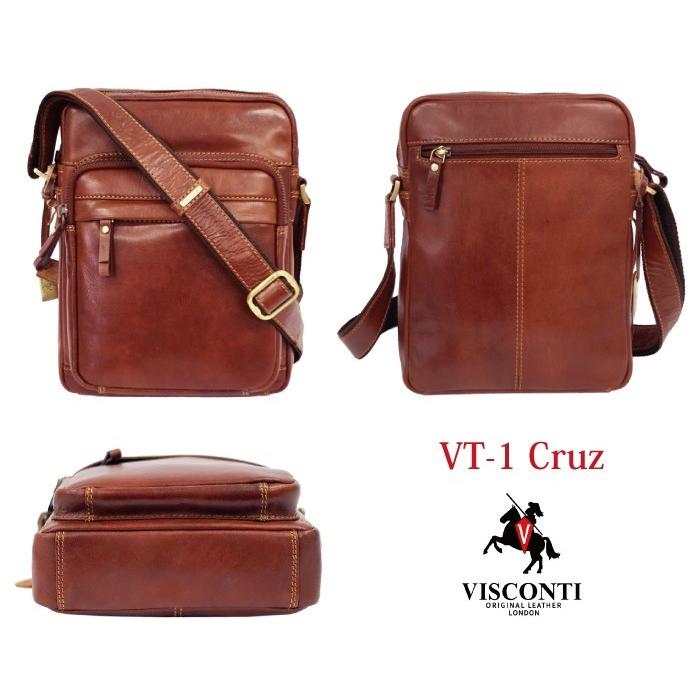 VT-1 Cruz コンパクト ショルダーバッグ / 縦型 本革 VISCONTI VT / | 