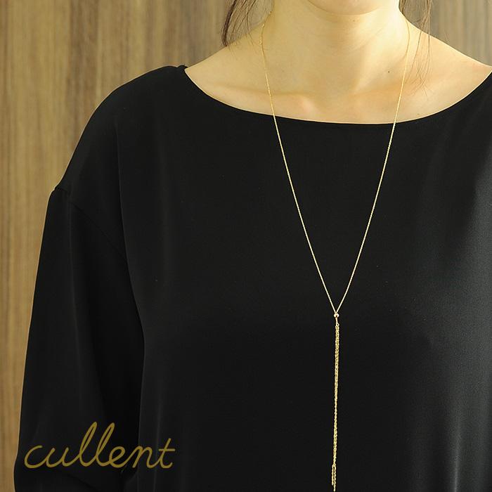cullent ロングネックレス K18 18金 18k ゴールド ネックレス cullent ロングネックレス K18 18金 18k ゴールド ネックレス