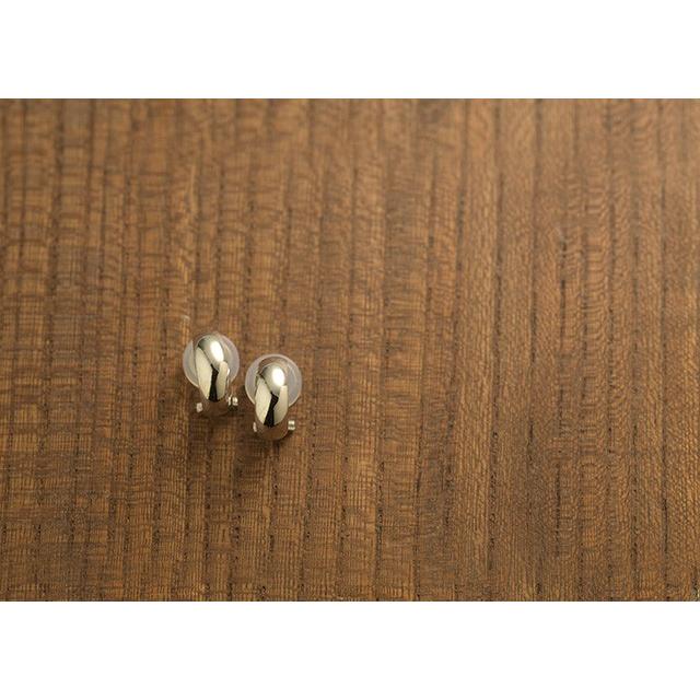 イヤリング pt900 プラチナ フープ ノンホールピアス ノンホール 月形 