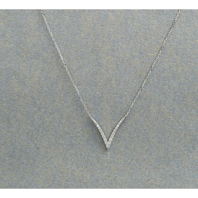 cullent プラチナ platinum ペンダント ダイヤモンド V字 シンプル 