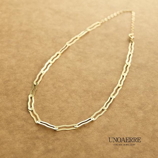 イタリアンジュエリー 18金 18k 地金 ゴールド ボリューム K18 ネックレス ウノアエレ UNOAERRE チェーンネックレス CU